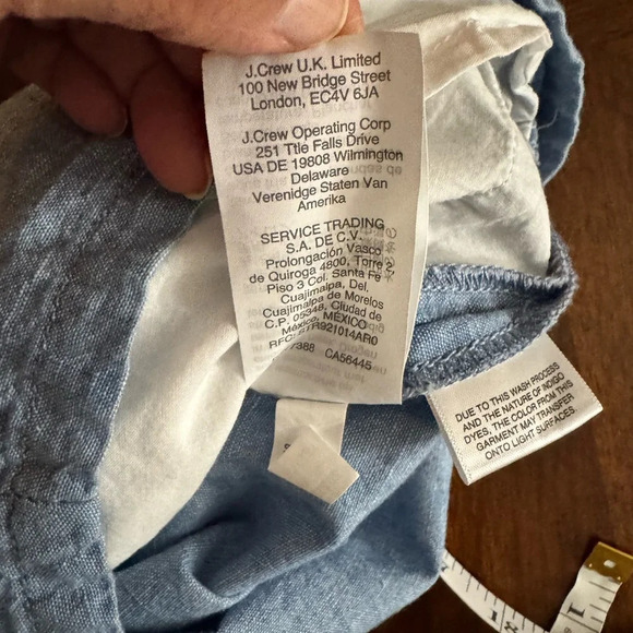 Madewell Women's Chambray Pull-On Shorts High Rise Light Blue Size Small - Picture 9 of 12